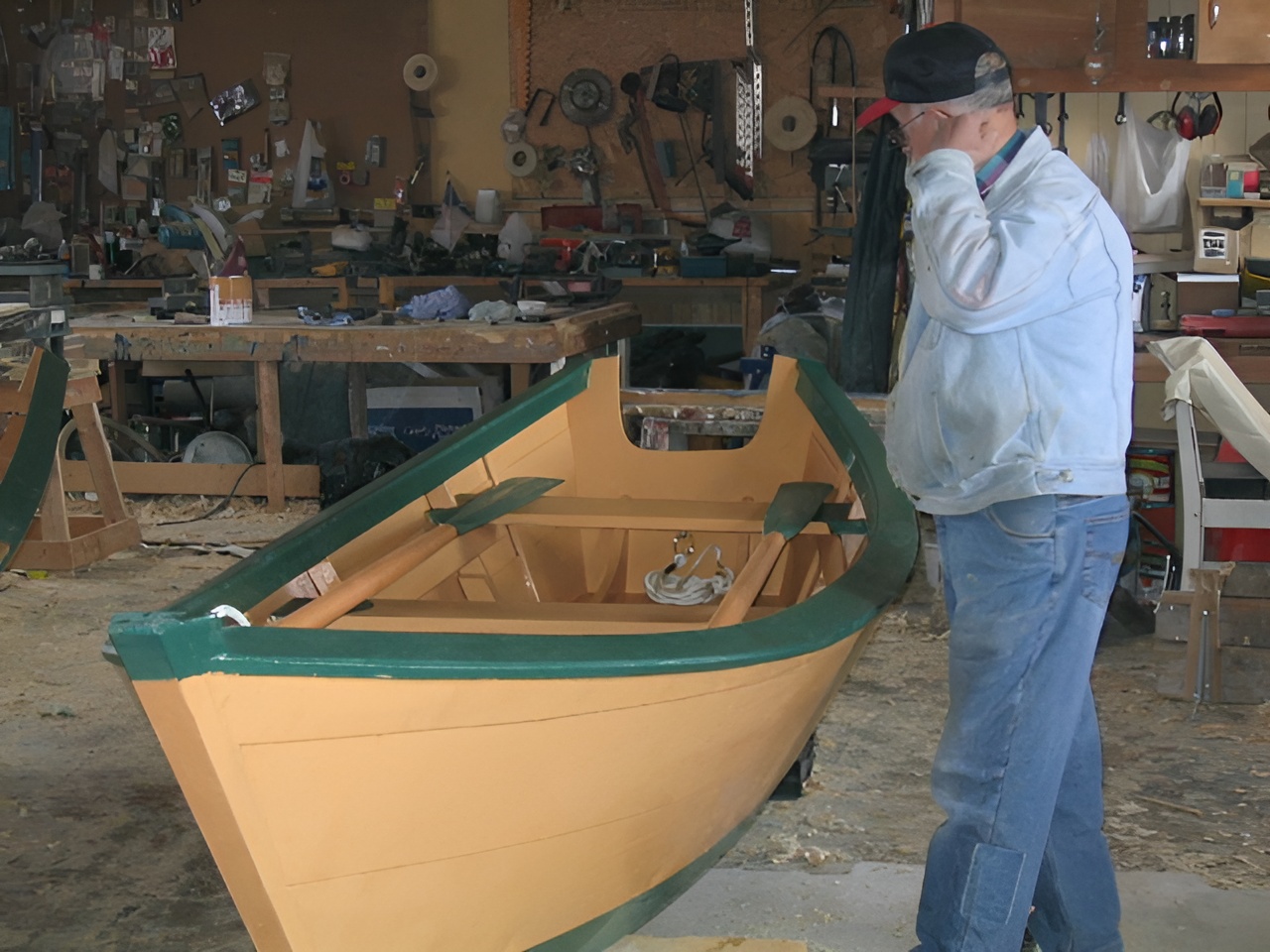 Wilbert Weir, master dory builder, Little Bay Islands, Newfoundland